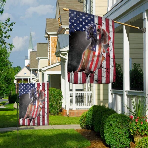Dachshund House Garden Flag – Dog Flags Outdoor – Dog Lovers Gifts for Him or Her
