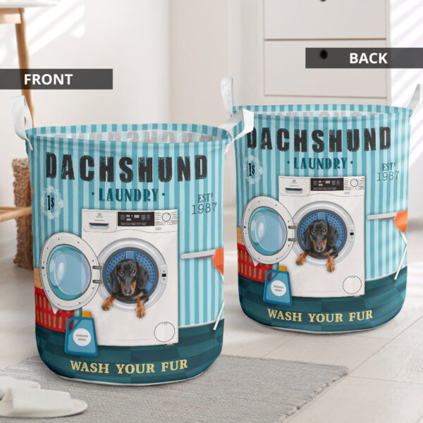 Dachshund In Washing Machine – Laundry Basket – Dog Laundry Basket – Christmas Gift For Her – Home Decor