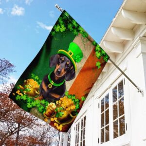 Dachshund Irish St Patrick s Day Garden Flag Best Outdoor Decor Ideas St Patrick s Day Gifts 2