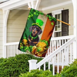 Dachshund Irish St Patrick s Day Garden Flag Best Outdoor Decor Ideas St Patrick s Day Gifts 4
