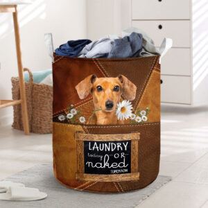 Dachshund Laundry Today Or Naked Tomorrow Daisy Laundry Basket Dog Laundry Basket Christmas Gift For Her Home Decor 1