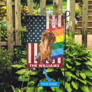 Dachshund Lgbt Personalized House Flag Custom Dog Garden Flags Dog Flags Outdoor 2