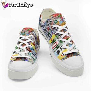 Dachshund Live Love Bark License Plate Low Top Shoes 3