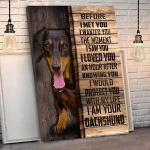 Dachshund Matte Canvas Dog Wall Art Poster To Print Housewarming Gifts 1