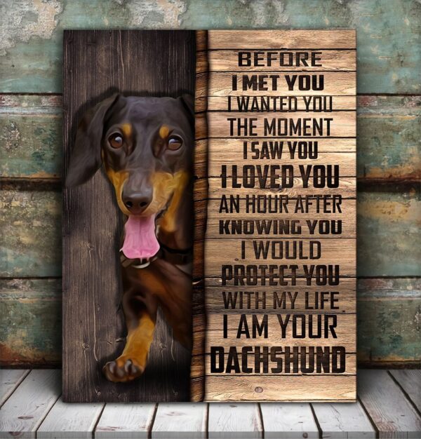 Dachshund Matte Canvas –  Dog Wall Art – Poster To Print – Housewarming Gifts