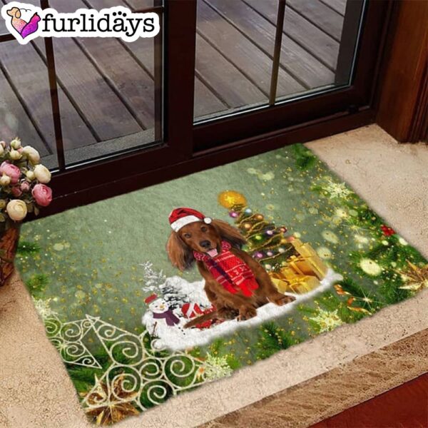 Dachshund Merry Christmas Doormat – Christmas Decor – Christmas Gift For Friends
