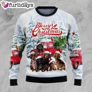 Dachshund Merry Christmas Ugly Christmas Sweater…