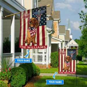 Dachshund Nurses Personalized Flag Custom Dog Garden Flags Dog Flags Outdoor 1
