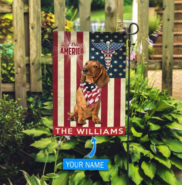 Dachshund Nurses Personalized Flag – Custom Dog Garden Flags – Dog Flags Outdoor
