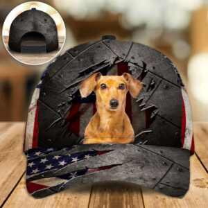 Dachshund On The American Flag Cap Hat For Going Out With Pets Gifts Dog Hats For Relatives 4 gvza67