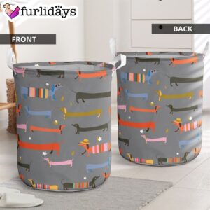 Dachshund Pals Laundry Basket Dog Laundry Basket Christmas Gift For Her Home Decor 2