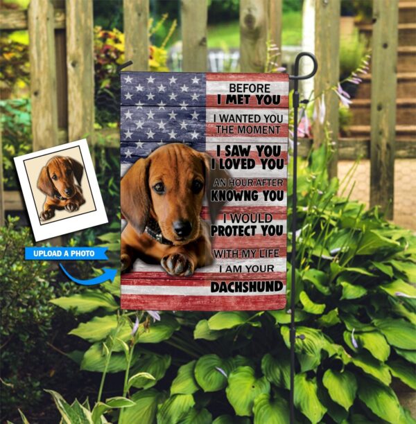 Dachshund Personalized Flag – Custom Dog Garden Flags – Dog Flags Outdoor
