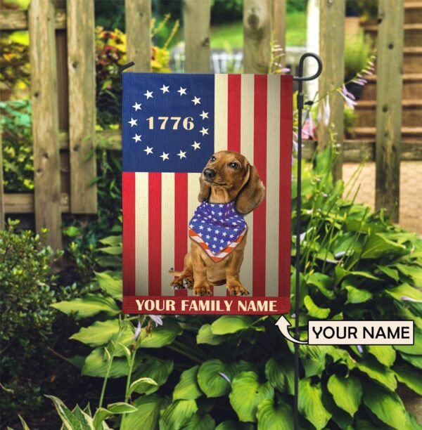 Dachshund Personalized Flag – Garden Dog Flag – Custom Dog Garden Flags – Dog Gifts For Owners