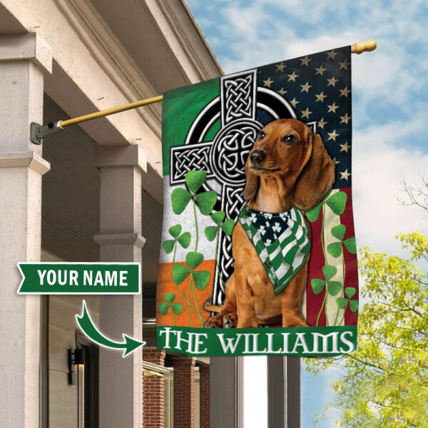 Dachshund Personalized Garden Flag-House Flag – Custom Dog Garden Flags – Dog Flags Outdoor
