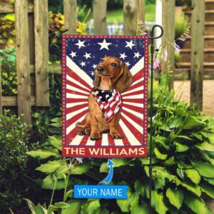Dachshund Personalized House Flag Custom Dog Garden Flags Dog Flags Outdoor 3