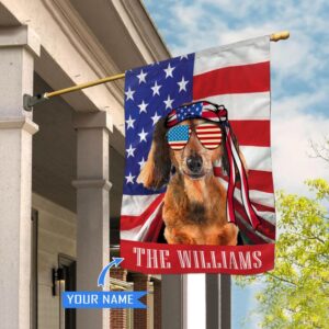 Dachshund Personalized House Flag Personalized Dog Garden Flags Dog Flags Outdoor Dog Gifts For Owners 1