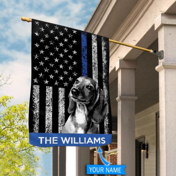 Dachshund Police Personalized Flag – Personalized Dog Garden Flags – Dog Flags Outdoor