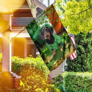 Dachshund St Patrick’s Day Garden Flag…