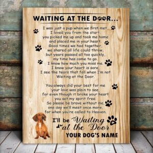 Dachshund Waiting At The Door Personalized…
