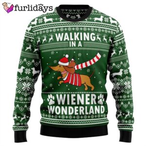 Dachshund Weiner Wonderland Ugly Christmas Sweater…