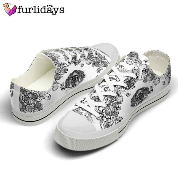 Dachshund Zipper Mandala Low Top Shoes  – Happy International Dog Day Canvas Sneaker – Owners Gift Dog Breeders
