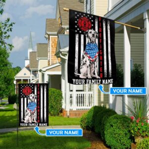 Dalmatian Dog Firefighter Personalized Flag Personalized Dog Garden Flags Dog Flags Outdoor Dog Gifts For Owners 1