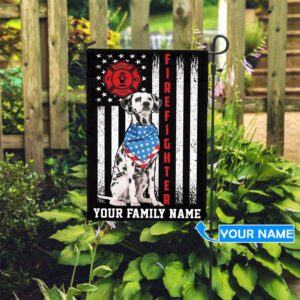 Dalmatian Dog Firefighter Personalized Flag Personalized Dog Garden Flags Dog Flags Outdoor Dog Gifts For Owners 3