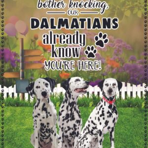 Dalmatian Don t Bother Knocking Personalized Flag Personalized Dog Garden Flags Dog Flags Outdoor 3