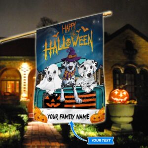 Dalmatian Halloween Personalized Flag Garden Dog Flag Personalized Dog Garden Flags 2