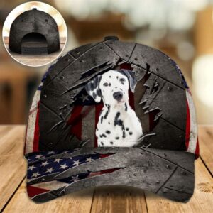 Dalmatian On The American Flag Cap Hats For Walking With Pets Gifts Dog Caps For Friends 1 teqw4j