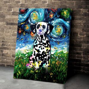 Dalmatian Poster Matte Canvas Dog Canvas Art Poster To Print Gift For Dog Lovers 1