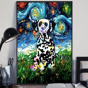 Dalmatian Poster Matte Canvas Dog Canvas Art Poster To Print Gift For Dog Lovers 2