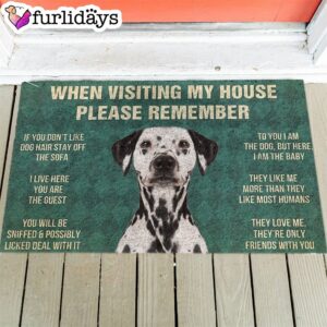 Dalmatian s Rules Doormat Outdoor Decor Christmas Gift For Pet Lovers 1