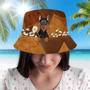 Doberman Bucket Hat Hats To Walk With Your Beloved Dog Gift For Dog Loving Friends 2 f6cyy3