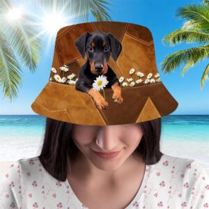 Doberman Bucket Hat Hats To Walk With Your Beloved Dog A Gift For Dog Lovers 2 dowoym