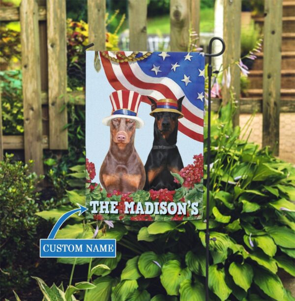 Doberman Garden Personalized Flag – Custom Dog Garden Flags – Dog Flags Outdoor
