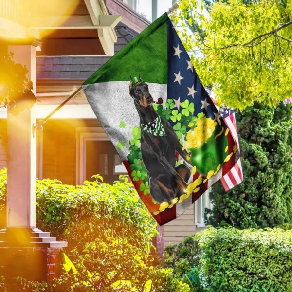 Doberman Happy St Patrick’s Day Garden Flag – Best Outdoor Decor Ideas – St Patrick’s Day Gifts