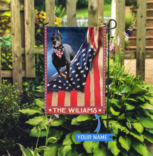 Doberman Personalized Garden Flag – Garden Dog Flag – Personalized Dog Garden Flags
