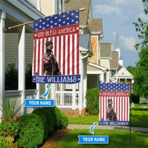 Doberman Pinscher God Bless America Personalized Flag Personalized Dog Garden Flags Dog Flags Outdoor 1