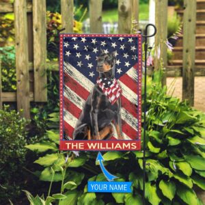 Doberman Pinscher Personalized Flag Custom Dog Garden Flags Dog Flags Outdoor 3