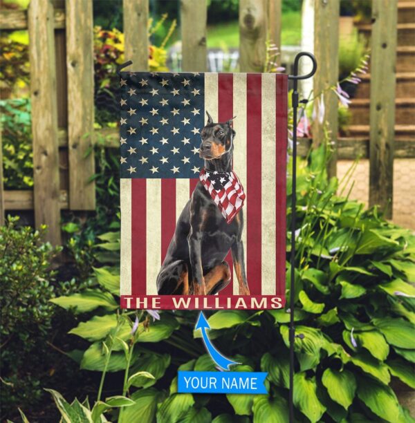 Doberman Pinscher Personalized Garden Flag – Personalized Dog Garden Flags – Dog Flags Outdoor