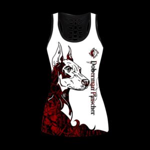 Doberman Pinscher Red Tattoos Hollow Tanktop Legging Set Outfit Casual Workout Sets Dog Lovers Gifts For Him Or Her 2 ts0k1e