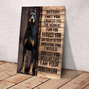 Dobermann Matte Canvas Dog Wall Art Poster To Print Housewarming Gifts 3