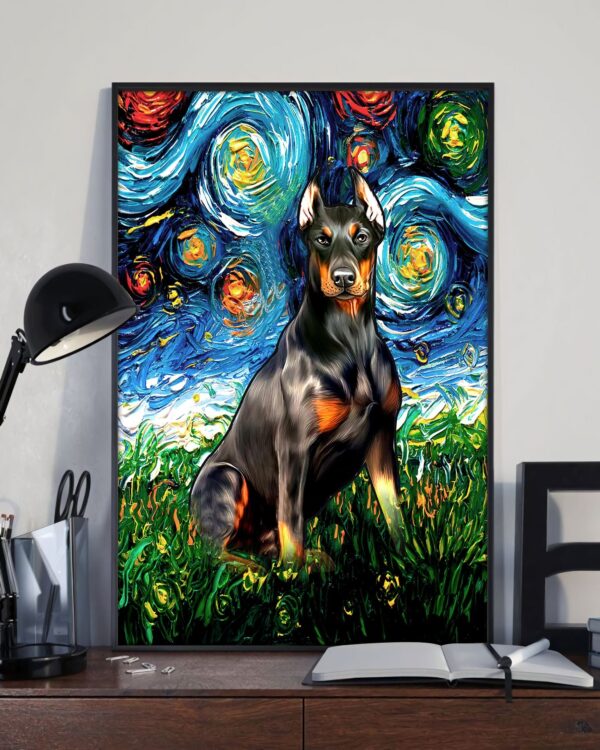 Dobermann Poster & Matte Canvas – Dog Canvas Art – Poster To Print – Gift For Dog Lovers