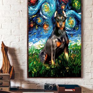 Dobermann Poster Matte Canvas Dog Canvas Art Poster To Print Gift For Dog Lovers 2