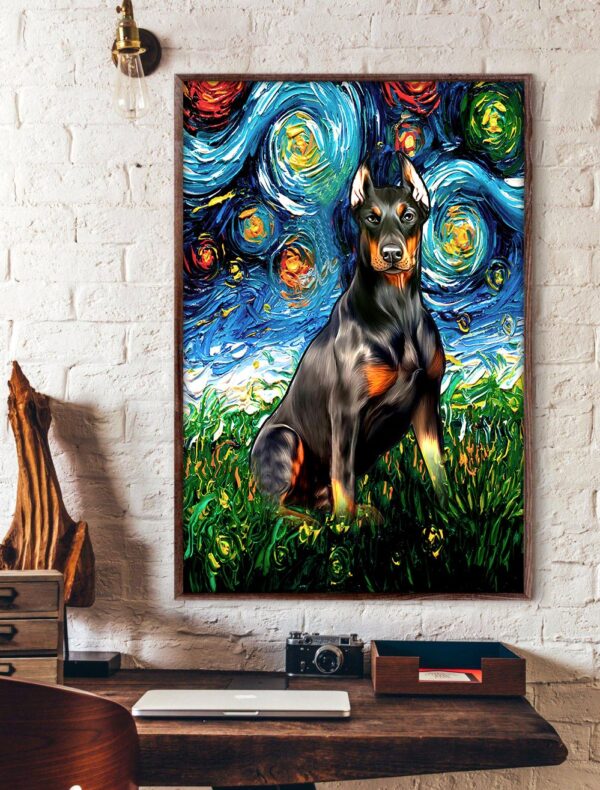 Dobermann Poster & Matte Canvas – Dog Canvas Art – Poster To Print – Gift For Dog Lovers