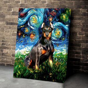 Dobermann Poster Matte Canvas Dog Canvas Art Poster To Print Gift For Dog Lovers 4