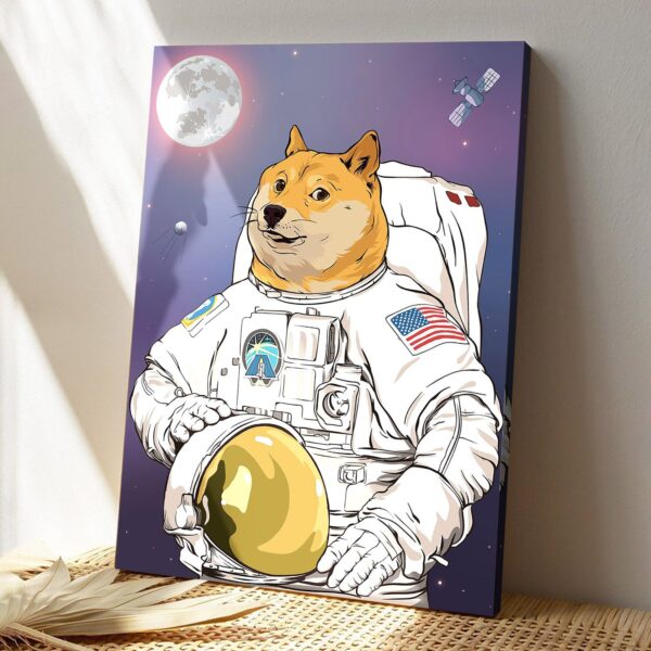 Dog Astronaut – Dog Pictures – Dog Canvas Poster – Dog Wall Art – Gifts For Dog Lovers – Furlidays