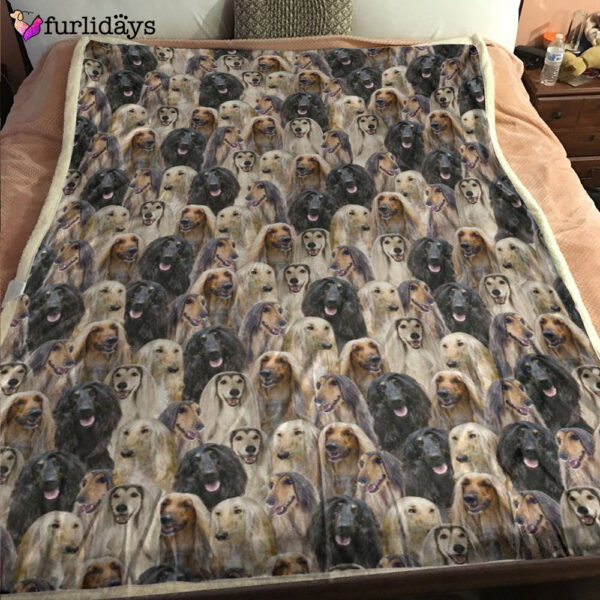 Dog Blanket – Dog Face Blanket – Dog Throw Blanket – Afghan Hound Full Face Blanket – Furlidays