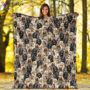 Dog Blanket Dog Face Blanket Dog Throw Blanket Afghan Hound Full Face Blanket Furlidays 2